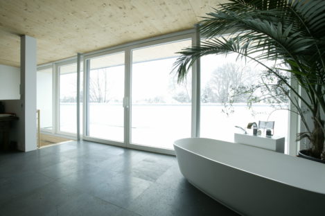 Schiebe-Panorama-Fenster-Front